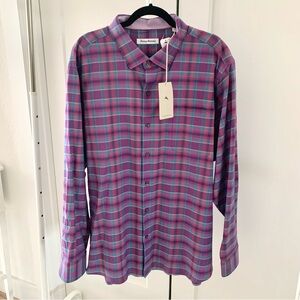 NWT Tommy Bahama Lazlo Lux Check Button Down Shirt